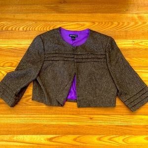Jessica HowardBlazer, slightly cropped brown tweed look, size 16 Vintage.